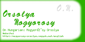orsolya mogyorosy business card